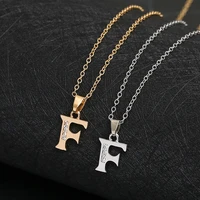 1 english letter f fashion lucky monogram necklace 26 alphabet initial sign mother friend family name gift necklace jewelry