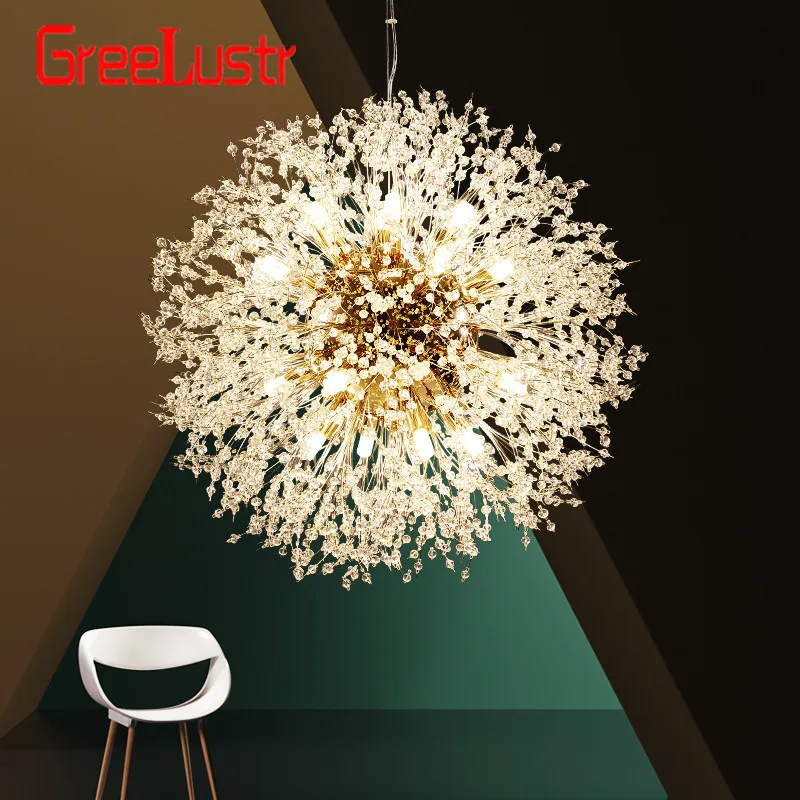 

Modern Firework Design Chandeliers Light Fixtures Snowflake Creative Nordic Chandelier Lustres Hanging Pendant Lamp for Bedroom