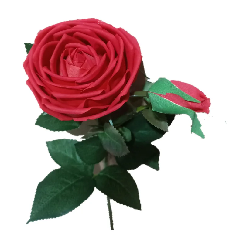 Искусственная Роза с 2 головками имитация букета Рождественский Декор