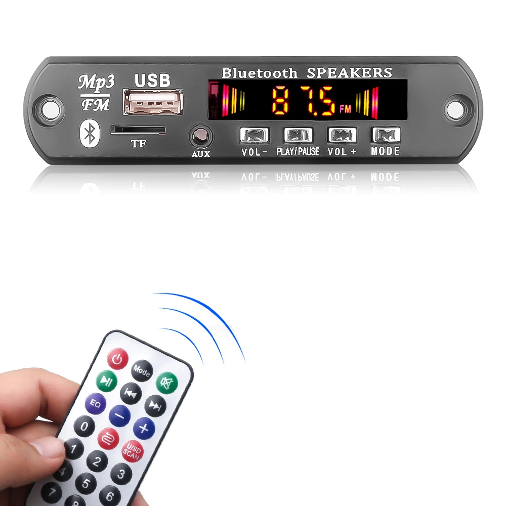 

2*25 Вт усилитель Bluetooth5.0 Mp3 Wma декодер плата аудио модуль Usb Fm Tf автомобильное радио Usb MP3-плеер автомобильный комплект с дистанционным управлением