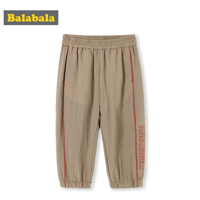Balabala брюки для мальчиков детская Легкая летняя одежда 2020 новые дышащие детские