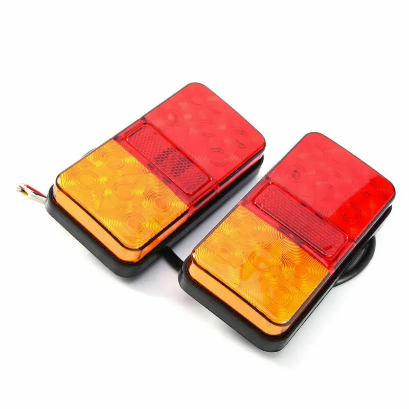 

2pcs LED Tail Lights Kit 10LED 12V For Truck Trailer Rear Turn Signal 146 x 79 x 27mm Tail Lights For Car Lights Accessories