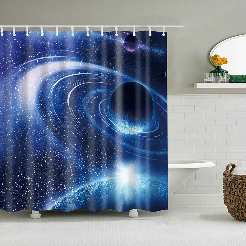 

blue Planet shower curtain polyester fabric curtain bathroom shower curtain drop shipping bath curtain