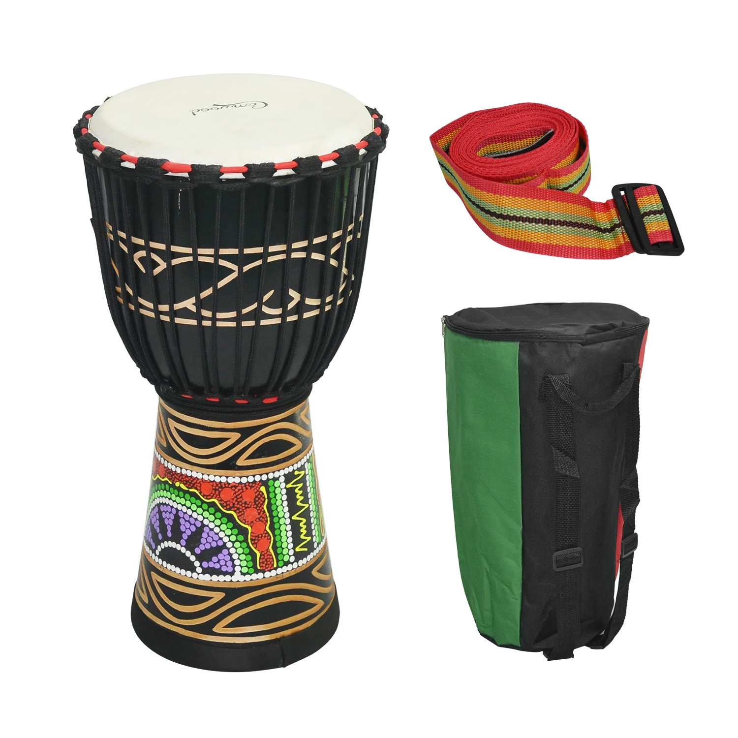Деревянный африканский барабан Camwood Djembe конго ударный музыкальный инструмент из