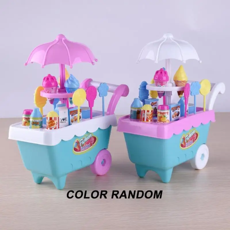 Мини тележка для девочек магазин сладостей маленькие тележки мороженого детские