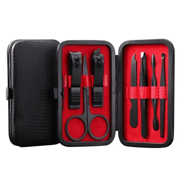 7 шт./компл. маникюрный набор Профессиональный Пинцет Ножницы нож ушной кабон
