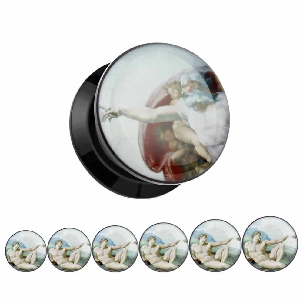 Серьги-растяжки TBOSEN с акриловым рисунком Для Пирсинга Ушей Ювелирное Украшение