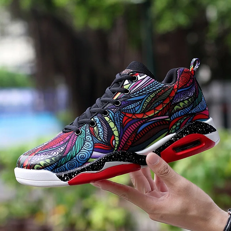 

Men's sports shoes fashion air cushion couple large size basketball shoes and boots sneakers