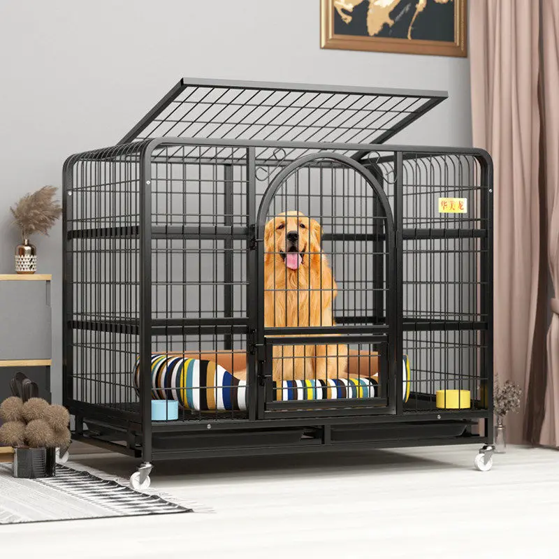 Dog Cage Large  Dogs With Toilet Domestic Pet Cat And Dog Crate Villa Indoor Medium Dog Golden Retriever Labrador Dog House