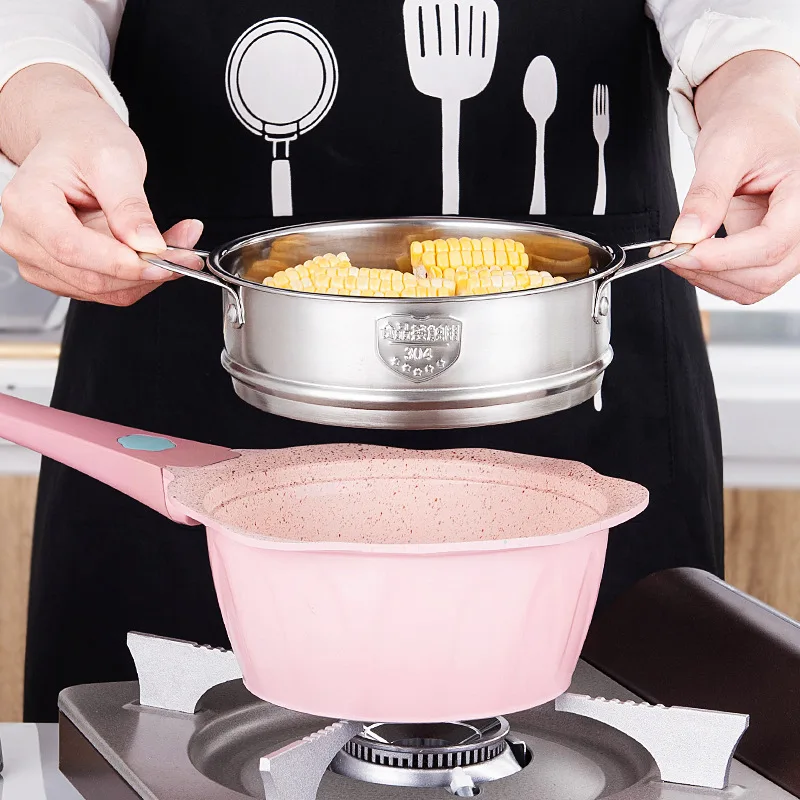 Stainless Steel Steamer Basket with Double Ear Rice Cooker Pot Steaming Grid for Dumplings Drain Kitchen Cooking Tools | Дом и сад