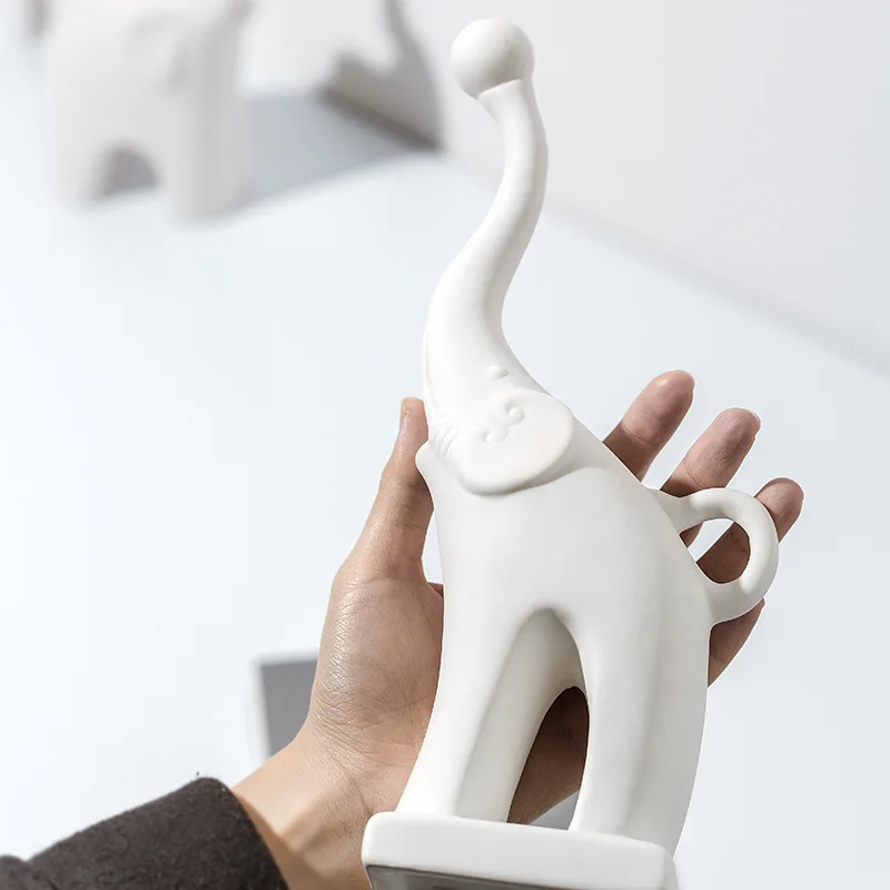 Фигурки животных украшения для дома белые керамические статуи и скульптуры