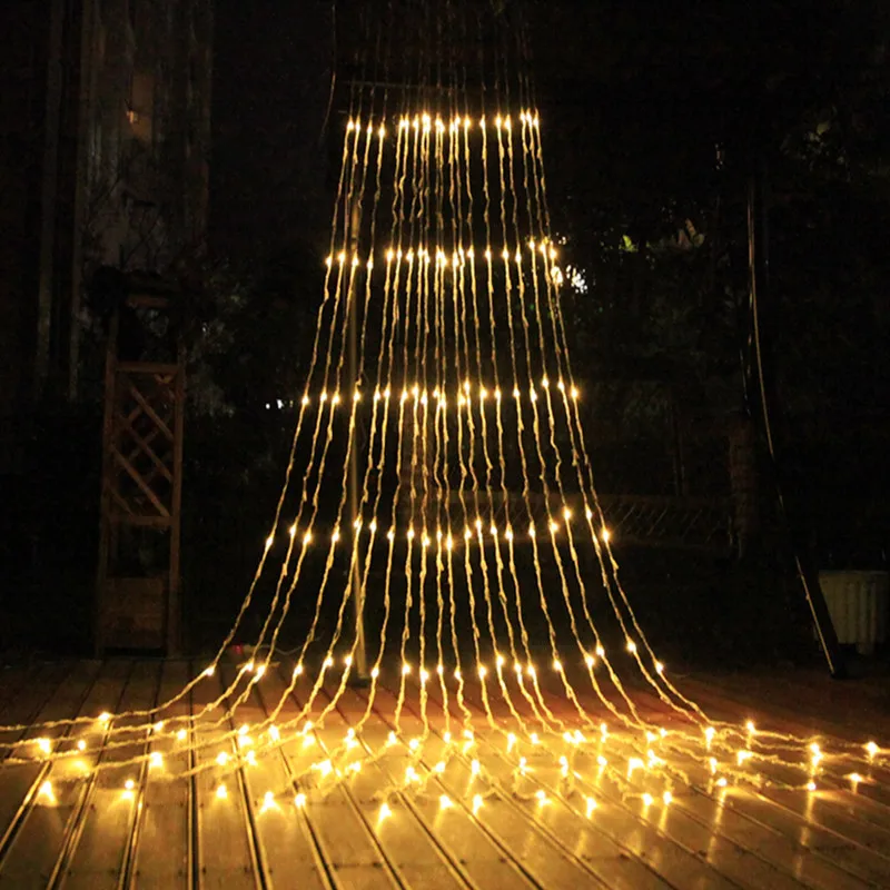 Christmas LED Waterfall Meteor Shower Rain String Light 3X3M/3X2M Holiday Decorative Lights for Home Bedroom Wedding Decorations