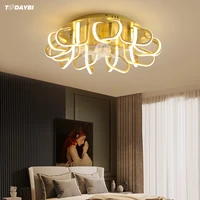 nordic led ceiling fan with lights for decoration maison moderne salon bedroom lamp living room dining room indoor lighting