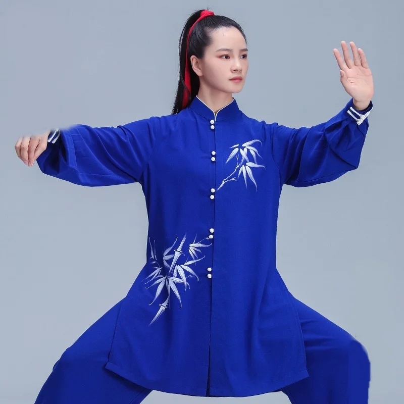 Женский костюм для кунг-фу традиционная китайская Одежда танцев тайцзи утренняя