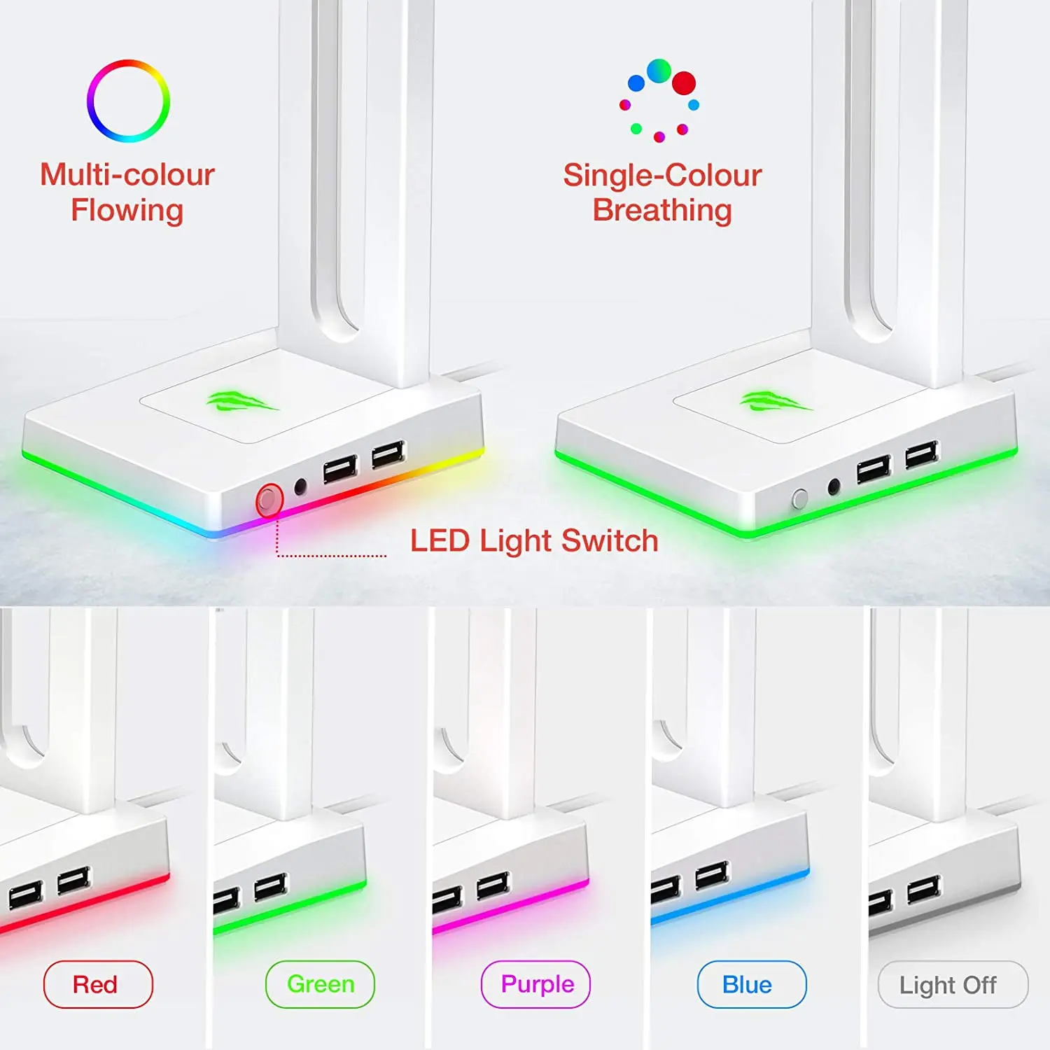 HAVIT подставка для наушников Держатель RGB или гарнитура крючок Игровые наушники