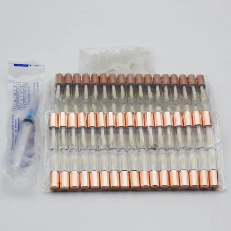 1 2 мл 100 шт./лот розовое золото тюбик для блеска губ трубка DIY Пластиковый