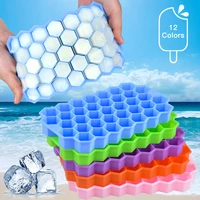 silikolove 37 cavity ice cube tray honeycomb ice cube mold food grade flexible silicone ice molds for whiskey cocktail