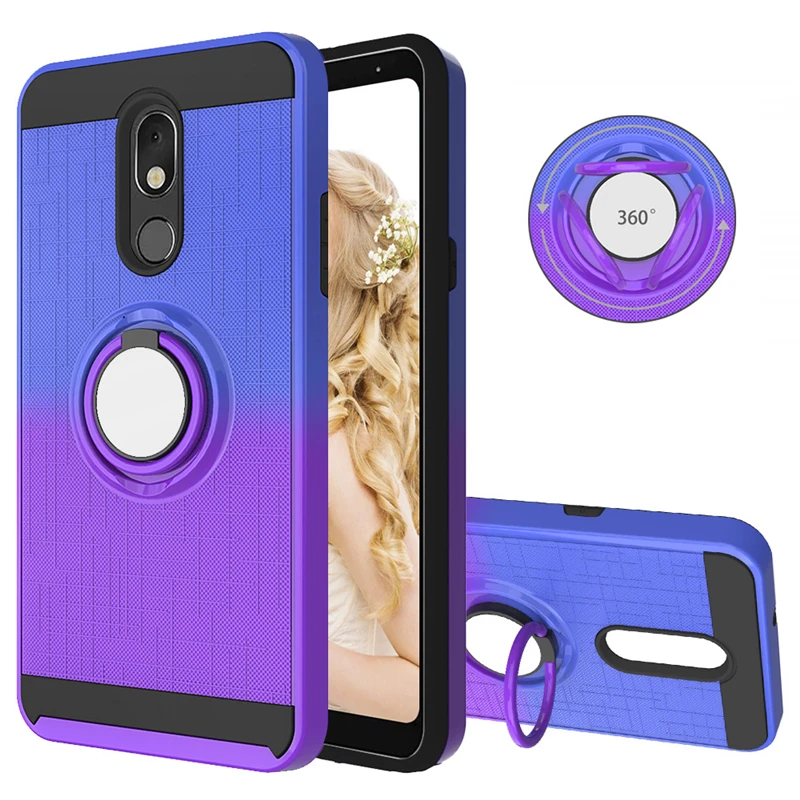 Shockrpoof Hard PC Phone Case for LG Stylo 5 4 Q Stylus Protection Fitted Cover Shell With Finger Ring |