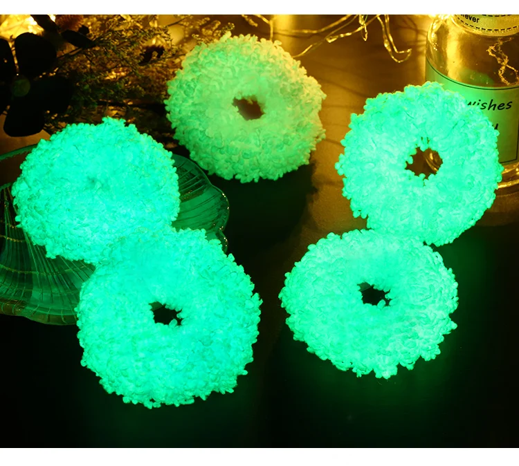 

2021 New Girls Colorful Luminous Plush Scrunchies Hairband Women Ponytail Headwear Elastic Hair Bands Fashion Hair Accessories