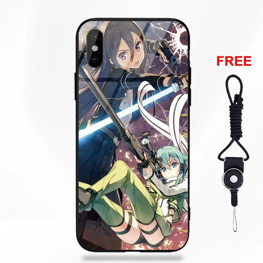 Мягкий ТПУ чехол закаленное стеклянные крышки для Apple IPhone X XS Max XR 5 5C 5S SE 6 6S 7 8 Plus Sword