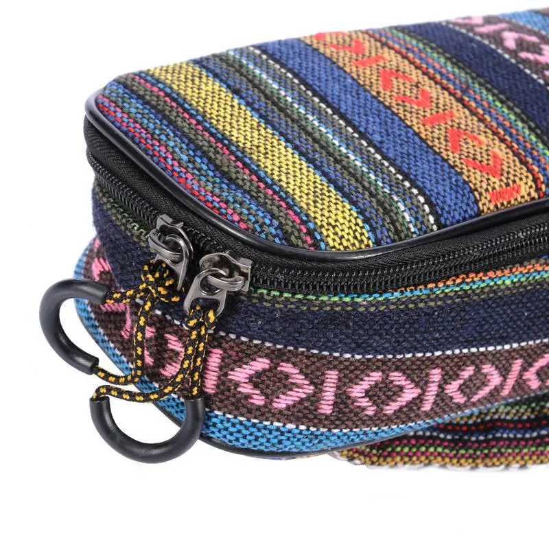 

21/23/26 Ethnic Knitting Style Ukulele Bag Backpack Double Shoulder Strap Cotton Padded Ukelele Carrying Case Adjustable Strap