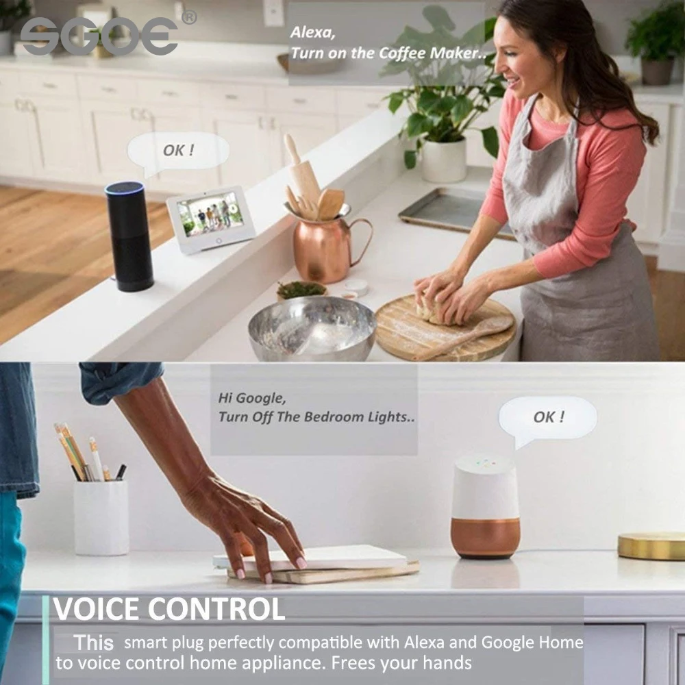 RGB ЕС свет wifi умная розетка жизнь приложение беспроводная с Google Home amazon Alexa