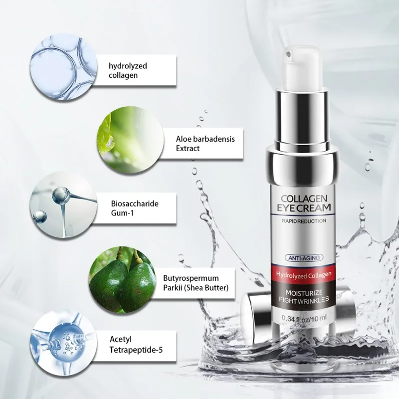 

Крем для кожи вокруг глаз с экстрактом тёмного коллагена и алоэ, 10 мл