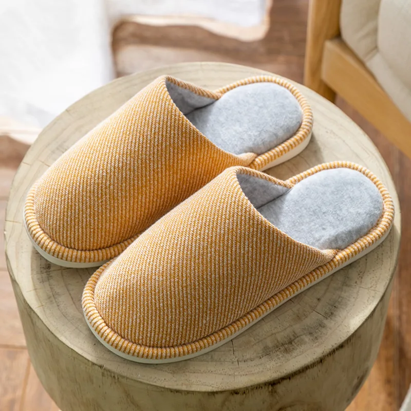 Winter Slippers Home Solid Women Fur Slippers Warm Flock Plush Bedroom Ladies Flat Shoes Slides Couples House Furry Slippers