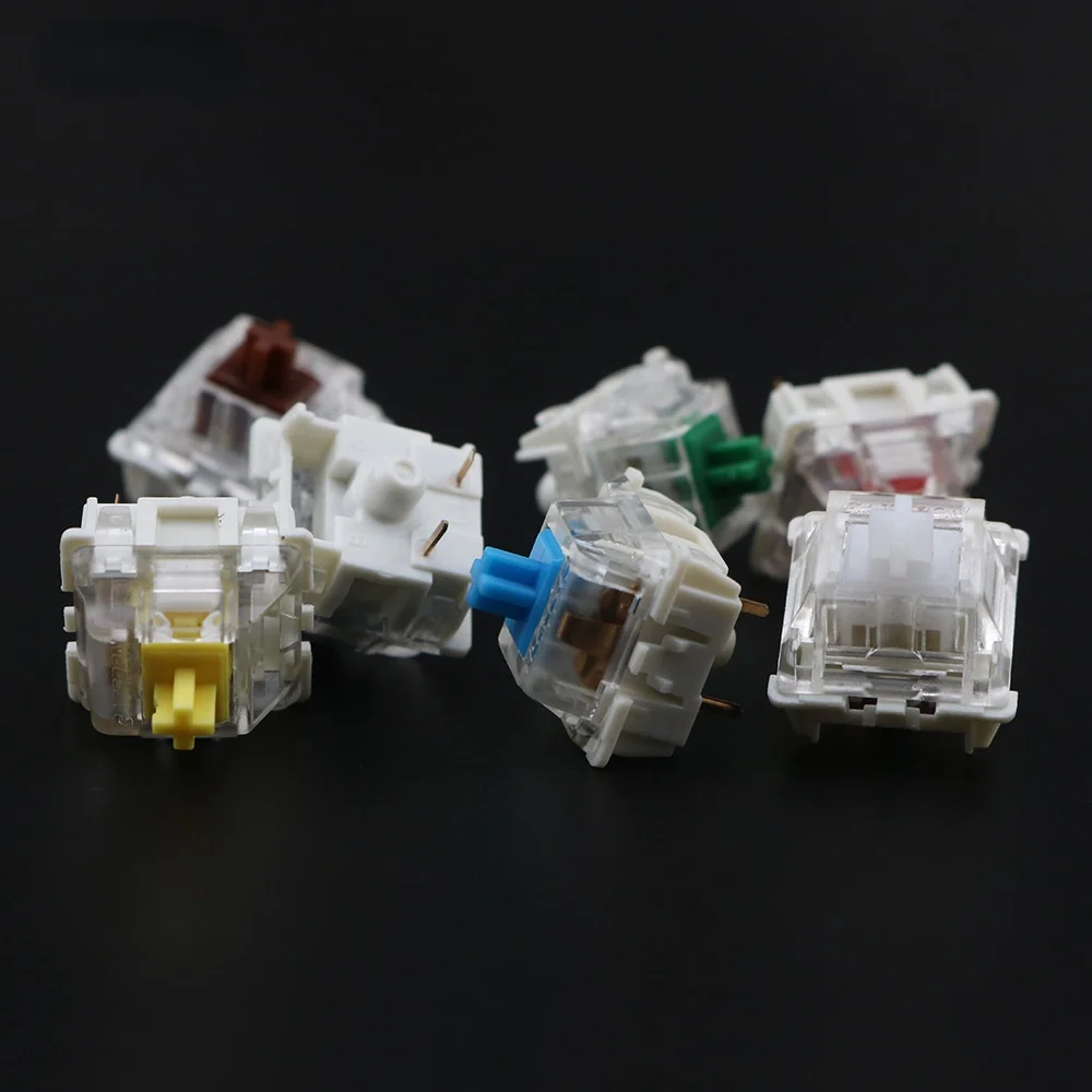 

G-axis transparent shaft cover black black tea green white tripod shaft RGB patch shaft body switch