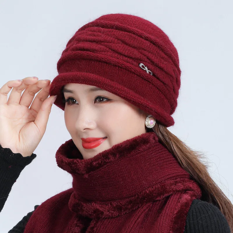 Новинка зимние женские теплые облегающие шапки Флисовый Шарф для девочек с