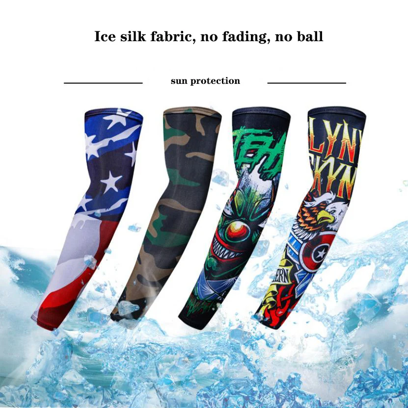 

Outdoor Cycling Ice Silk Sleeves Bicycle Sports Sunscreen Basketball Arm Guard Camouflage Sleeves