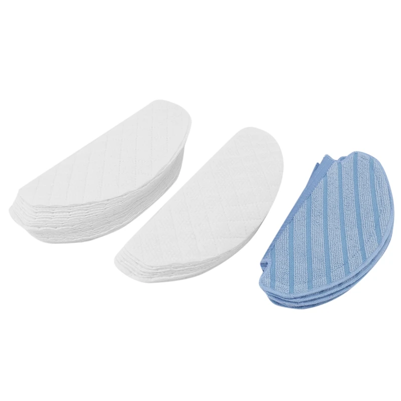 

40Pcs Disposable Rags with 6 Cleaning Wipes for Ecovacs Deebot Ozmo T8 Vacuum Cleaner Parts Mopping Cloth Pads
