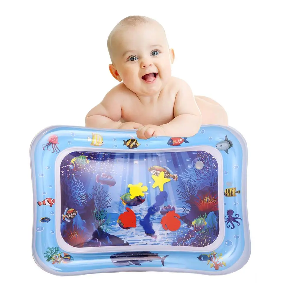 

Baby Water Play Mat Inflatable PVC Infant Tummy Time Playmat Toddler Water Pad For Kids Fun Activity Games Beach Mat Center