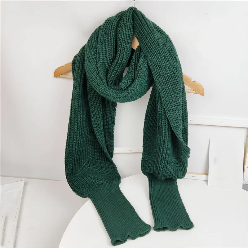 

Women Scarf Poncho Women Scarves Womens Winter Fashion Women Knitted Long Sleeve Wrap Shawl Scarf Echarpe Femme Hiver