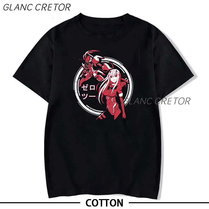 

2021 забавная черная футболка с аниме «любимый в Фране», Футболка Harajuku Ullzang, Модная японская футболка, топы в стиле Харадзюку, футболка