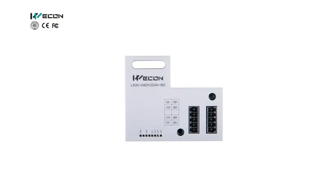 WECON 2 аналоговый вход аналогового выхода PLC модуль ( 10 В) LX3V 2ADV2DAV BD|Промышленные