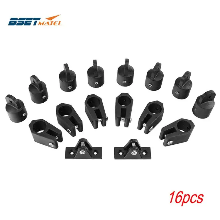 16 шт. универсальные нейлоновые фитинги для лодок черный комплект подходит 3