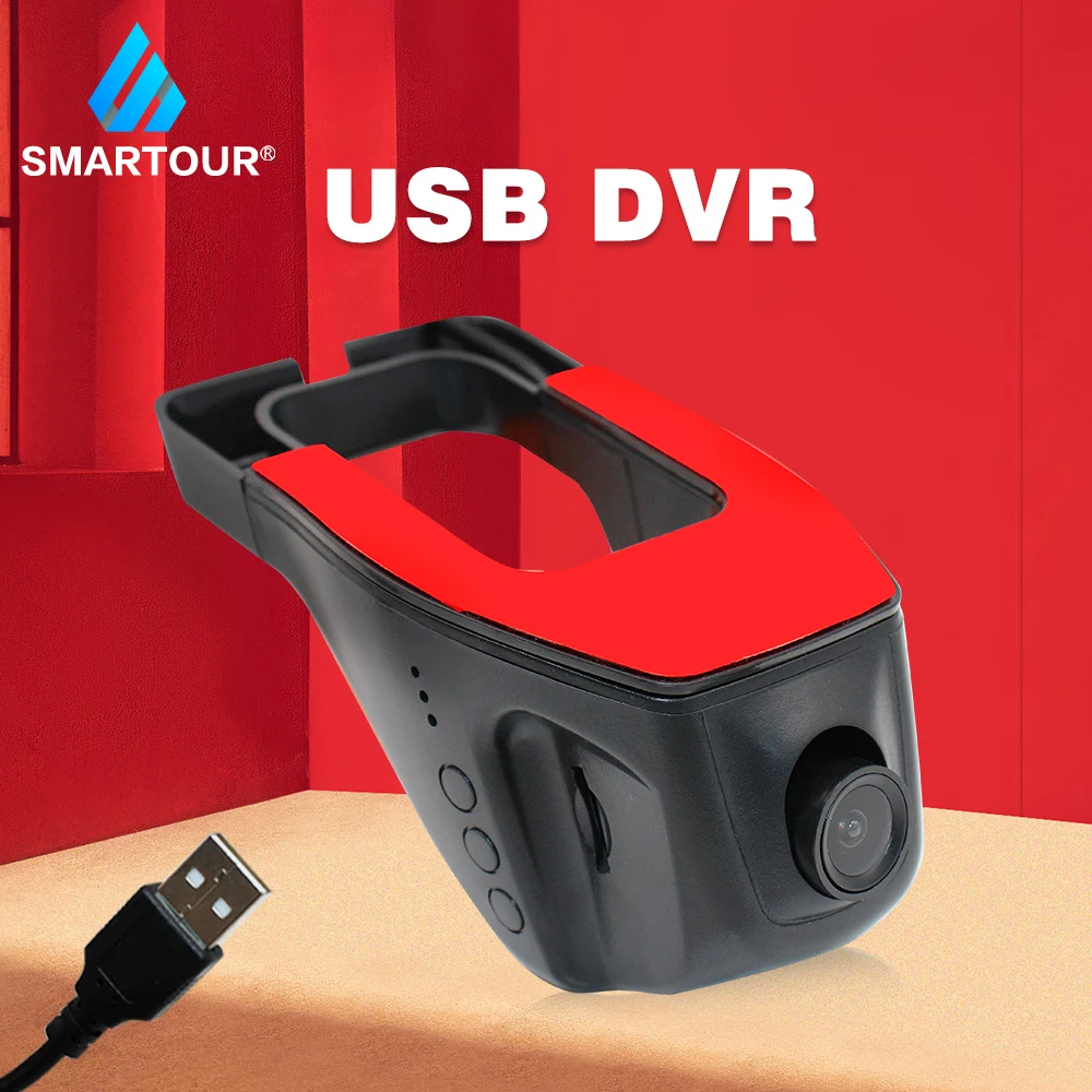 Автомобильный видеорегистратор Smartour с USB 1080P цифровой ночного видения для Android DVD