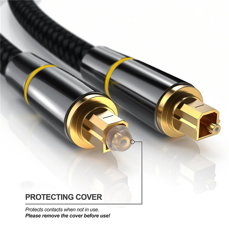 Цифровой оптический аудиокабель SPDIF Fiber Toslink провод для колонок ТВ приставки ps4 ps5