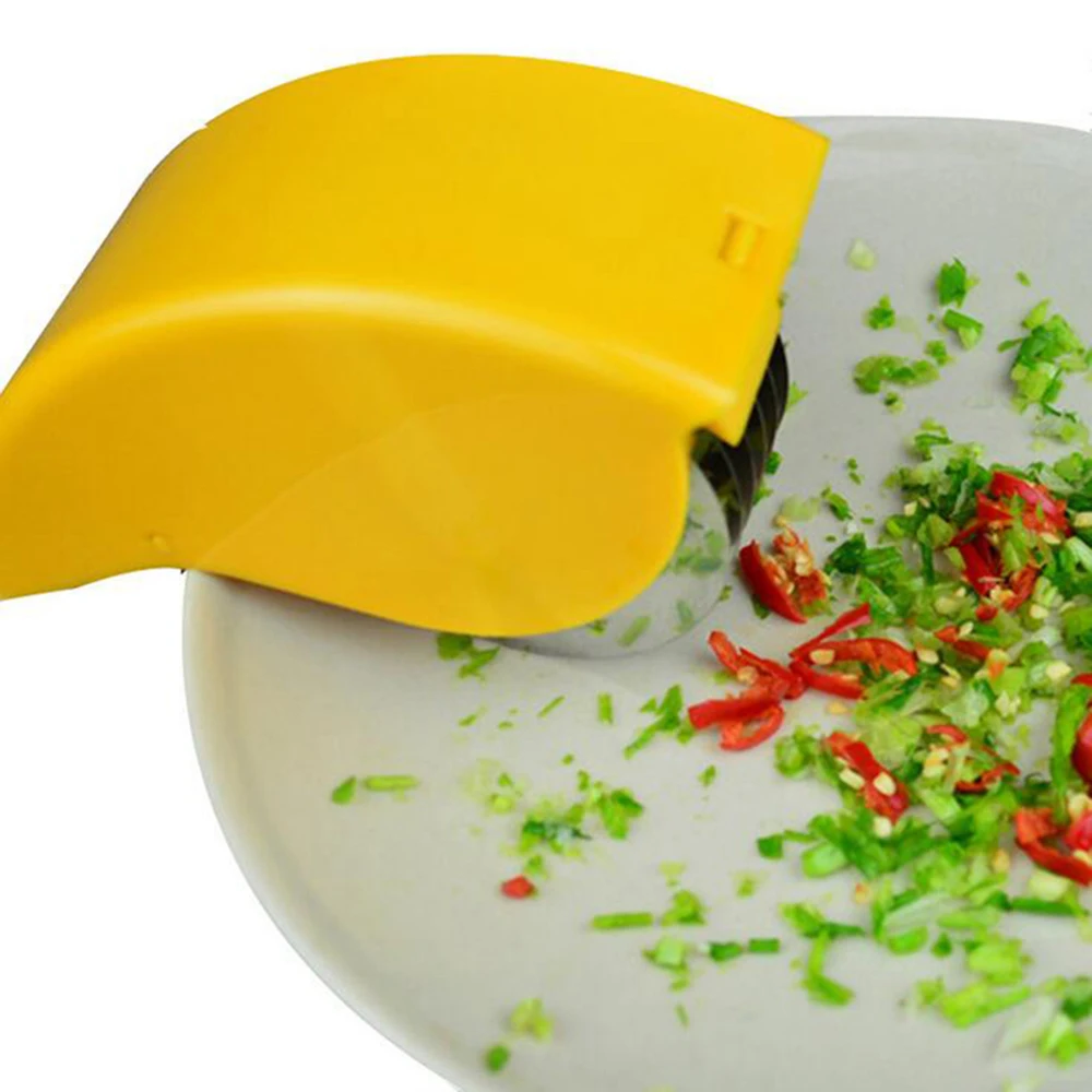 Прямая поставка травы прокатки ролл ролики Мясорубка ручной измельчитель для лука-порея ножа для резки ломтиками 6 Нержавеющая сталь лезвие Кухня овощерезка