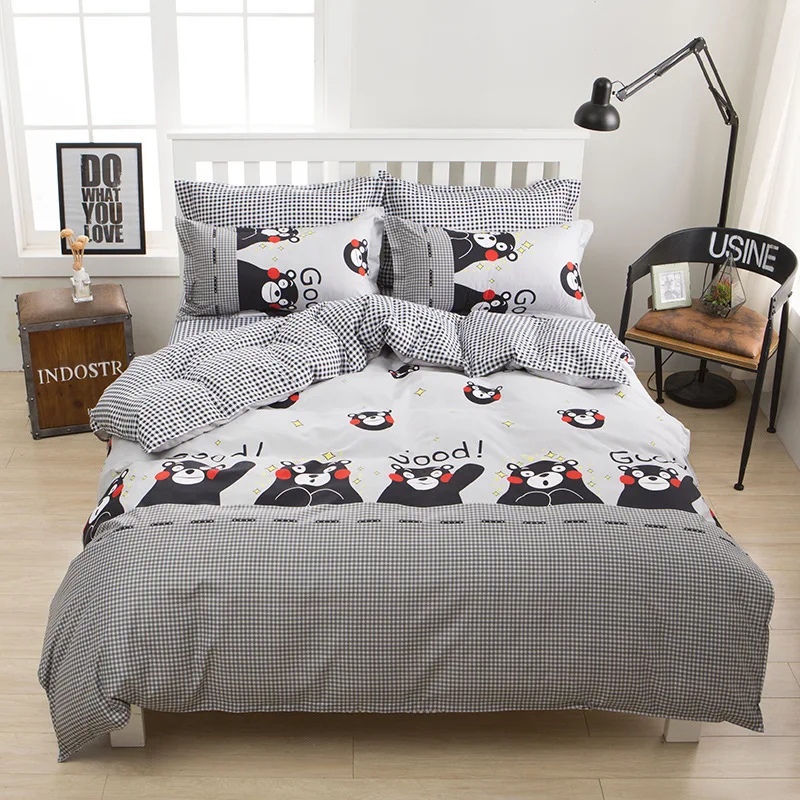 

Bedding Set 5 Size Flower Bed Linen 4pcs/set Duvet Cover Set Pastoral Bed Sheet AB Side Duvet Cover Queen Size Comforter Sets
