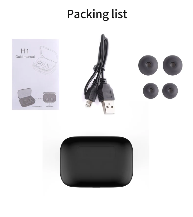 H1 беспроводные Bluetooth наушники Bluetooth 5,0 наушники с двойным микрофоном для iPhone Xaiomi huawei
