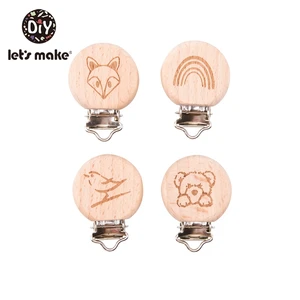 10 шт., деревянные зажимы для соски-пустышки