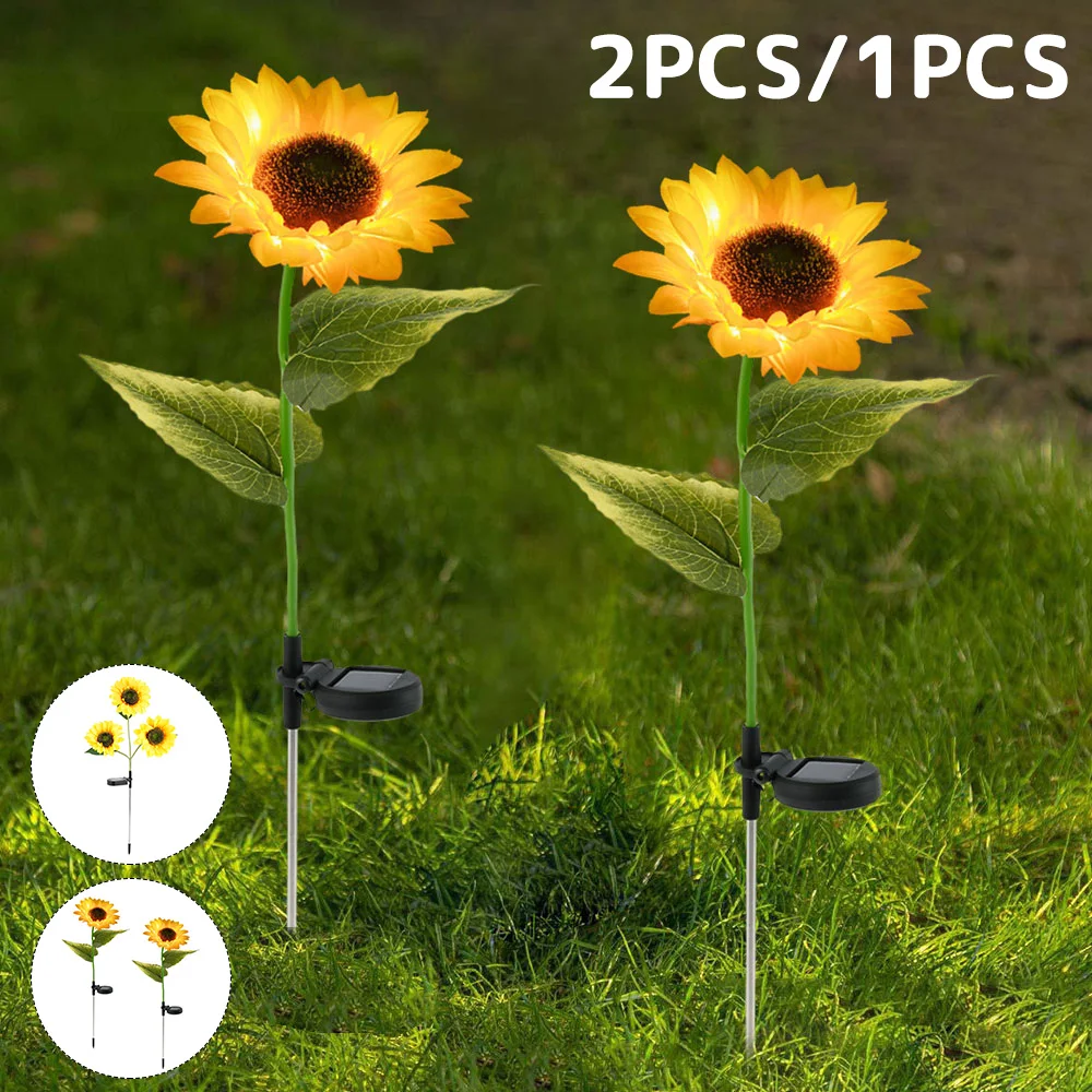 2/1 шт. водонепроницаемые светодиодсветодиодный лампы на солнечной