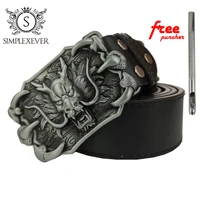 chinese style dragon belt buckle brand new western animal belt buckle with good plating with pu belt drop shipping