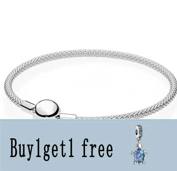 

Браслет pandora из серебра 925 пробы с застежкой-бусиной