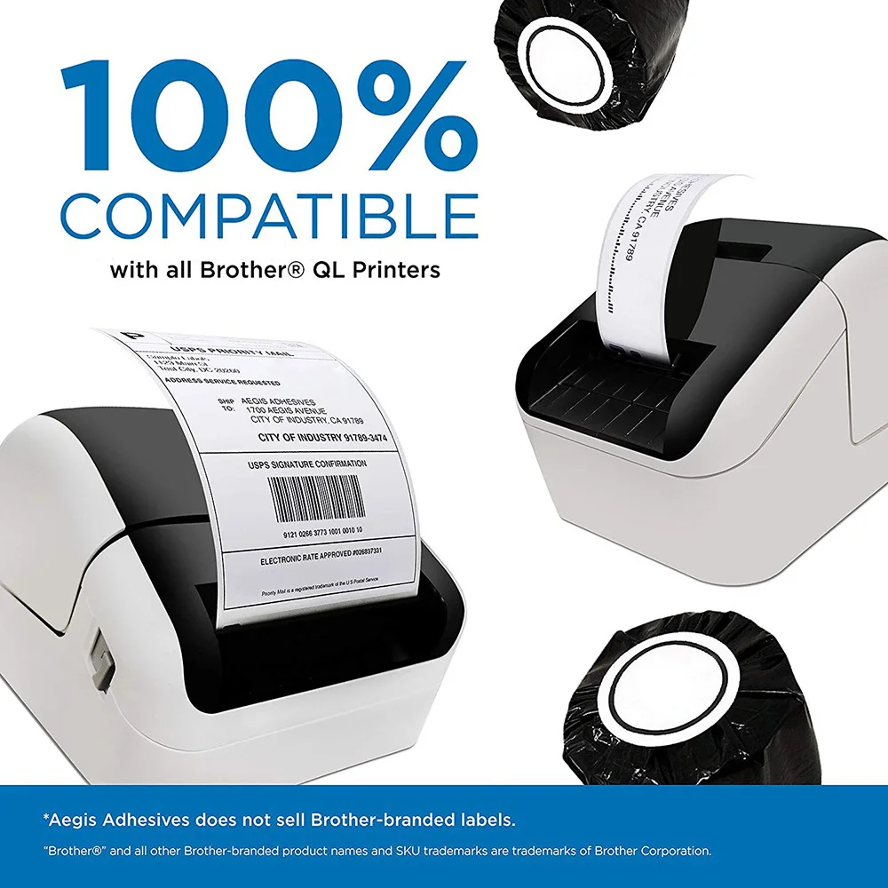 Ярлыки Absonic для телефона оборачиваемая термонаклейка Brother DK 22205 Длинные