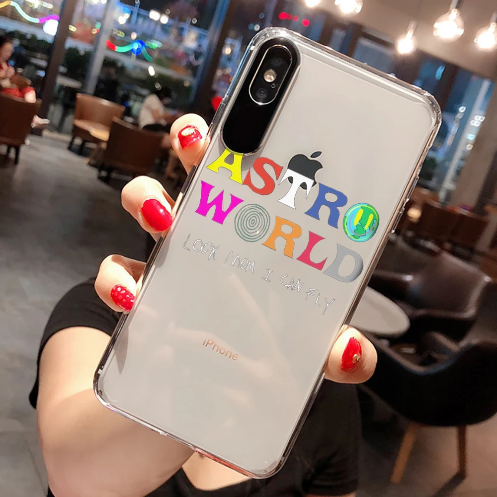 Чехол для iphone 11 12 ProMax SE X 7 XS XR Astroworld прозрачный с надписью я могу летать | Мобильные