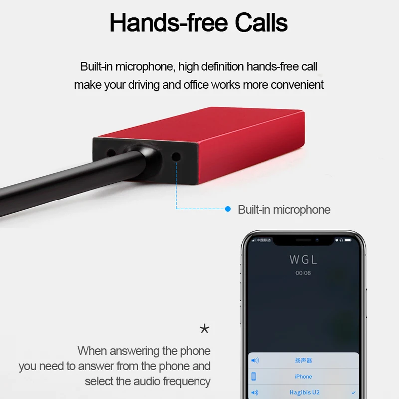 Автомобильный Bluetooth-приемник Bluetooth AUX аудиоприемник адаптер автомобильный