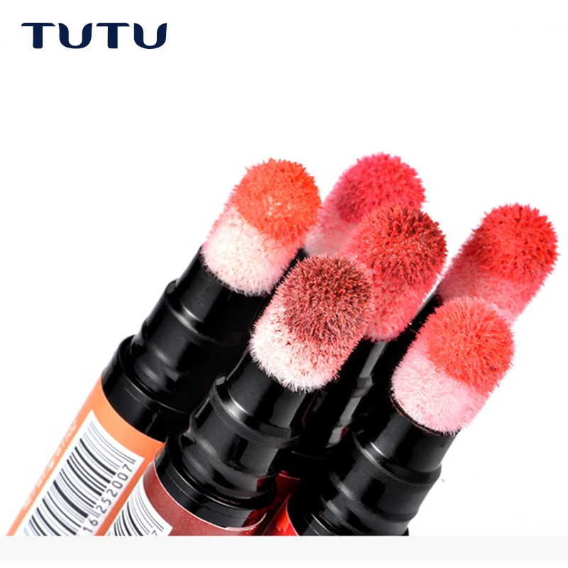 Брендовая Косметическая Подушка с рисунком губ ручка глазурью 6 цветов блеск для